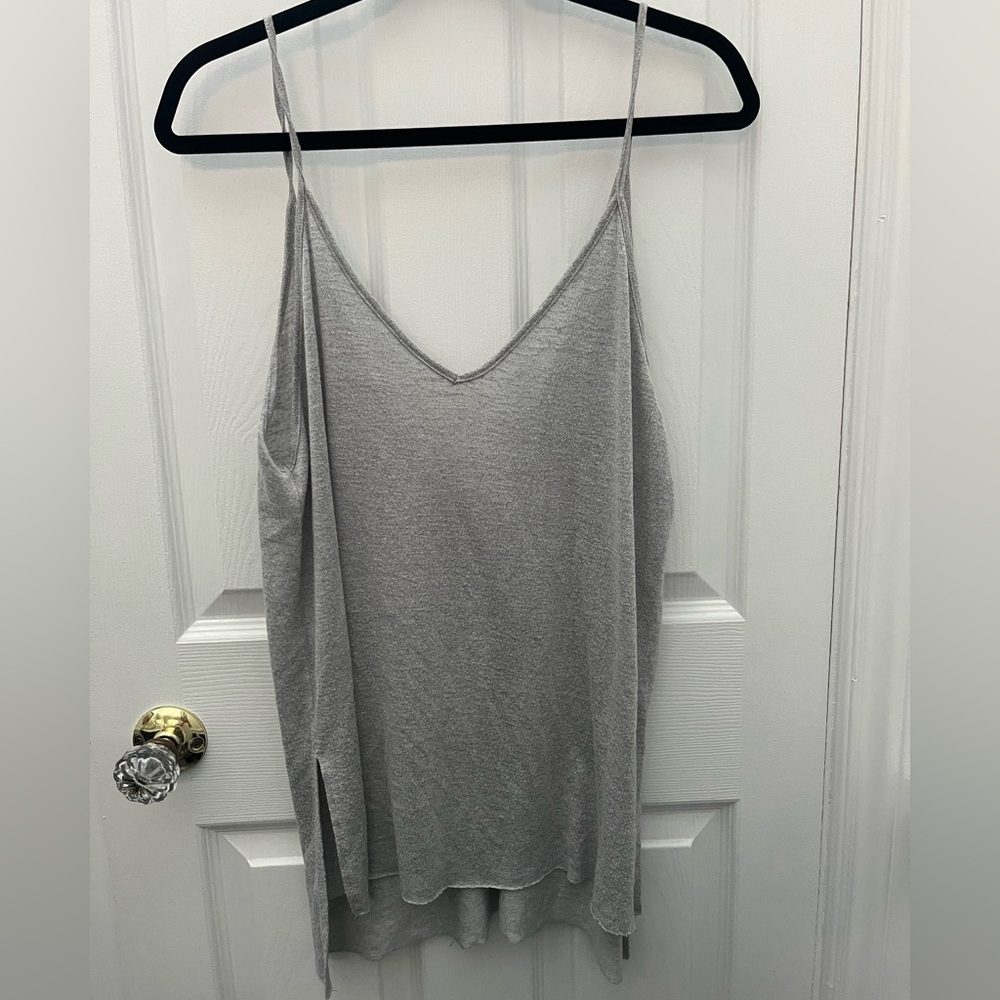 Stolen Hearts Gray Women's Spaghetti Strap Top